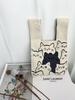 Bolsa de Tricô Estilo Coreano Bolsa Tote Bolsa de Pulso Bolsa Transversal Menina Estudante Grande Capacidade Bolsa de Presente Estilo Trançado