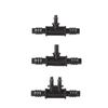 Tee Reductor de 812 a 4/7 Tee Reductor de 912 a 4/7 Tee de Cuatro Vías Tee de Boca Plana Conector de Jardinería para Microaspersor Accesorios