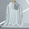 Ropa Nueva de Verano para Hombre con Protección Solar para Exteriores, Chaqueta Transpirable Ultradelgada, Ropa Delgada Anti-UV para Pesca, Versátil de Cuero de Verano