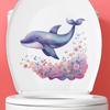 Nuevos divertidos dibujos animados fun-m78 ballena flor hojas mariposa pegatinas para inodoro baño embellecimiento del hogar pegatinas de pared autoadhesivas
