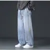 Jeans para hombre talla grande 2026 nuevo modelo estilo americano marca de moda pantalones rectos holgados pantalones casuales de pierna ancha moda ropa para hombre