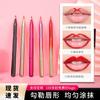 Brocha labial portátil de doble punta de una pieza, brocha para labial, brocha para difuminar, brocha para corrector, brocha de maquillaje retráctil de metal