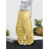 Comercio Transfronterizo Pantalones Anchos de Cordón Casuales Pantalones Deportivos Nuevos Pantalones de Trabajo Estilo Americano para Mujer Corte Holgado Pantalones para Mujeres Altas