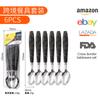 Sudeste Asiático 6 piezas cuchillo y tenedor cuchara vajilla de acero inoxidable patrón de mármol mango de plástico cuchillo tenedor cuchara restaurante occidental cuchillo y tenedor para bistec