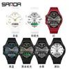 Sanda Cross-Border Novo Produto Relógio À Prova D'água Simples Esportivo Luminoso Relógio de Estudante Despertador Eletrônico Multifuncional Masculino e Feminino