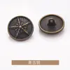 Botones metálicos cosidos a mano con patrón de estrella de cinco puntas, prendas exteriores de lana modernas y exquisitas, chaquetas, trajes, cortavientos, botones, botones