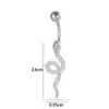 Henson Clássico Aço Inoxidável Barra com Zircônia Incrustada de Cobre Forma de Cobra Coração Forma de Flor Joia para Piercing no Umbigo