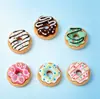 Juguete de Comida de Simulación Rosquilla Pegamento de Crema Accesorios Piezas de Resina Zuecos DIY Pinzas para el Cabello Hechas a Mano Adornos para el Cabello Llaveros
