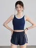 Colete de Yoga Feminino Verão 2026 Novo Estilo Peça Única Sutiã à Prova de Impacto Corrida Treinamento Roupa Íntima Esportiva Conjunto Fitness