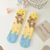 Calcetines de Felpa de Coral para Otoño e Invierno para Mujer, Calcetines de Dibujos Animados para Mujer, Calcetines Cálidos para el Piso del Hogar, Calcetines Gruesos de Media Caña para Dormir y Maternidad