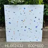 Azulejos Estilo Chinês 600X600 Tendência Coloridos Foscos Terrazzo Azulejos de Parede para Cozinha e Banheiro Azulejos de Piso para Varanda Área de Roupas e Jantar