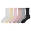 Calcetines de Malla para Mujer de Media Pantorrilla Primavera y Verano, Delgados de Seda Transpirables con Encaje de Lyocell Antibacterianos Largos, Empaquetados Individualmente