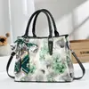Bolsa de Flor de Inverno 2025 Bolsa de Mão Estampada Feminina 2023 Inverno Nova Moda Europeia e Americana Bolsa de Ombro Transversal Feminina
