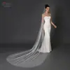 Véu de Noiva Youlapan V01 Branco com Camada Única de Pérolas, Pente e Bordado, Estilo Curto Simples, Acessório de Cabeça para Sessão de Fotos, Vestido de Noiva