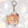 Llavero Acrílico de Demon Slayer, Nichirin, Nezuko, Colgante Acrílico de Giyu, Accesorios Periféricos de Anime