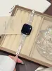 Pulseira de relógio quadrada com padrão de ondas em pedra e metal cobre, compatível com Apple Watch iWatch 12, 11, 10 SE e Ultra