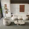 Sofá de piel de cordero de estilo nórdico para apartamentos pequeños, sofá de tela para sala de estar, salón de belleza, tienda de ropa.