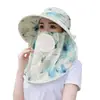 Chapéu de Sol Grande para Colheita de Chá Respirável para Colheita de Chá e Trabalho na Fazenda, Chapéu de Sol Respirável com Proteção Facial