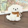 Cachecol de Pelúcia Desenho Animado Fofo Pingente de Cachorrinho Boneca de Pelúcia Broche Acessórios Pingente para Bolsa de Casal