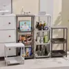 Estante de Almacenamiento de PP Multicapa Estante de Almacenamiento para Baño y WC Estante de Almacenamiento de Piso a Piso para Huecos de WC Cocina y Sala de Estar