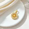 Estrella circular brillante de ocho puntas, moda popular, comercio exterior transfronterizo, joyería hecha a mano DIY, accesorio colgante de cobre con circonita microincrustada