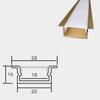 Lámpara lineal con ranura de aluminio y tira LED de 20 pulgadas de ancho, carcasa de barra de luz rígida de aluminio, perfil de aluminio para lámpara lineal con ranura de aleación de aluminio.
