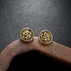 Brincos Cluster de Diamante Cheio de Novo Estilo Transfronteiriços para Homens, Modernos e Versáteis, Brincos de Flor de Íris em Forma de Cruz de Alto Padrão para Mulheres