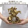 Adorno de Latón de Guan Gong Montando a Caballo para Atraer Riqueza, Artesanía de Metal para Decoración de Sala de Estar y Oficina, Estatua de Cobre para Adoración en Altar