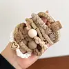Elástico de Cabelo de Urso de Alta Elasticidade para Verão para Mulheres, Corda de Cabelo Simples e Durável, Elástico para Rabo de Cavalo Alto, Acessórios de Cabelo