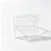 Portatarjetas de PVC de doble cara personalizado, portatarjeta de identificación de trabajo transparente, cubierta protectora a prueba de polvo para tarjeta de acceso, portatarjeta de identificación impermeable para exposiciones