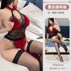 Estilo Exótico Nueva lencería sexy encaje sexy perspectiva cintura alta abertura rosa baile princesa cheongsam uniforme traje