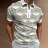 Transfronterizo 2023 Europa y Estados Unidos primavera y verano deseo Amazon nuevo polo para hombre con cremallera estampada para hombre