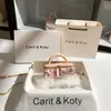 Moda Dropshipping Bolsa Caja Forma de Gato 2025 Estilo Nuevo Bolso de Mano con Pedrería Estilo Chanel Venta al por Mayor