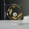 Adornos Decorativos de Arte en Hierro Transfronterizo con Hoja de Ginkgo, Nicho de Gama Alta para Sala de Estar, Oficina, Escritorio, Artesanía Metálica