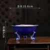 Maceta de flor de agua vidriada de arena púrpura Yixing al por mayor pequeña redonda de tres patas decoración de escritorio cerámica de arcilla retro para suculentas YS48