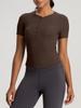 Camiseta de manga corta Athena Lulu Lanjing Modal Henry para mujer, con cuello en V, para yoga, deportes y fitness