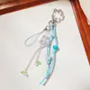 Nuevo Encanto de Bolsa de Cordón de Cuero Transparente de Colorido Lirio del Valle Estilo Ins Accesorio de Bolso Cruzado Fresco Llavero Tejido de Moda