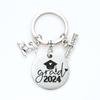 2024 nuevo llavero de acero inoxidable con pergamino para la temporada de graduación, regalo conmemorativo de la ceremonia de apertura para compañeros de clase.