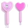 Nuevo peine de masaje para el cabello en forma de corazón de color macarrón, peine para peinar el cabello con un lindo patrón de dibujos animados para mujeres