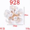 Moda Galvanoplastia Flor Perla Flor Corazón Joyería Aleación Accesorios DIY Ramillete Nupcial Abanico Materiales Hechos a Mano