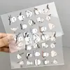 80 lindo pájaro carbonero de cola larga de dibujos animados, pájaro regordete dibujado a mano, pegatinas de transferencia impermeables para cuadernos de bricolaje y teléfonos móviles