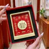 Adorno Dorado de Lámina de Oro 999 "Hazte Rico Pronto", Placa Dorada, Promoción de Eventos Corporativos, Regalo Dorado, Regalo de Vacaciones