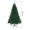 Árbol de Navidad de PVC Encriptado Decoración Navideña Verde Simulación Transfronteriza Plegable Lápiz Árbol de Navidad Flockado