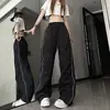2026 Nuevo Estilo Americano Toma Real Calle Alta Americana Cremallera Patchwork Pantalones de Moda Nuevo Diseño Holgado Pantalones de Pierna Recta
