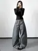 Pantalones de Trabajo Retro Americanos Nuevos Primavera 2026 para Mujer, de Cintura Alta, Holgados, Pierna Recta, Caídos, Pantalones Casuales de Pierna Ancha