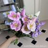 Floração Total Flor Grande Tulipa Giratória Decoração Suave para Casa Projeto Flor Artificial Nórdica Conjunto de Casamento Flor Falsa