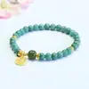Pulsera Marinera de Jadeíta Azul Natural Grado A Juanyu Pulsera de Cuentas Estilo Antiguo de Jade Hetian Venta al por mayor de Jade S5120903