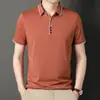 Camisa Polo de Manga Larga con Cuello de Tijera para Hombre de Primavera y Otoño Moda Casual Camiseta Básica Top para Hombre de Negocios