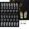 Pegatinas Transfronterizas para Uñas Nuevas Ins Brillo Oro y Plata Gotas de Sangre Corte Líquido Mariposa Halloween Pegatinas Adhesivas para Uñas