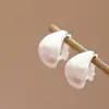 Nafoge joyería de plata al por mayor pendientes de plata cepillada de moda simples pendientes de plata 925 para mujer